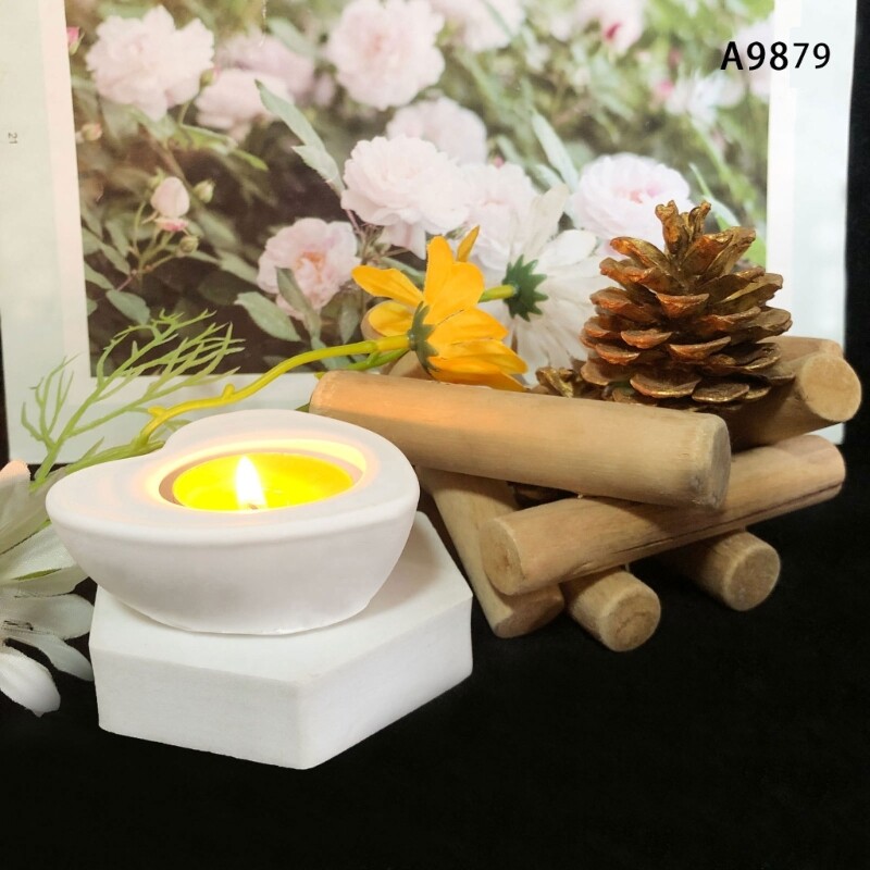 Geometric Canlde Holder Silicone Mold DIY Candlestick Making Heart Resin gallery