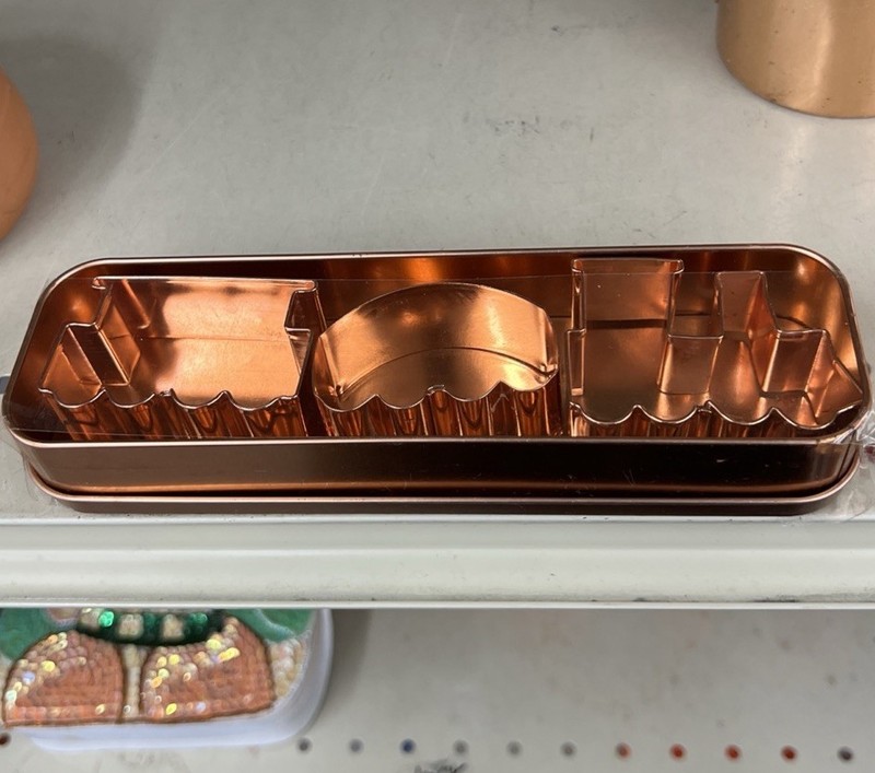 Train Cookie Cutter Set In Copper Tin Three Copper Cookie Cutters READ DESC