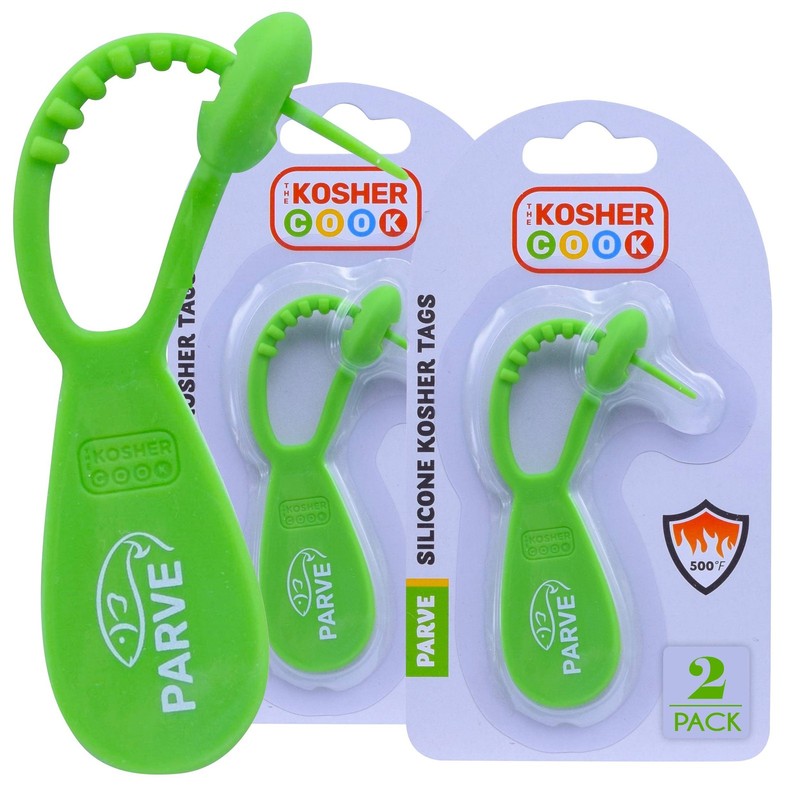 The Kosher Cook Parve Green Kosher Tag – Silicone Label Utensils, Kitchen Ite…