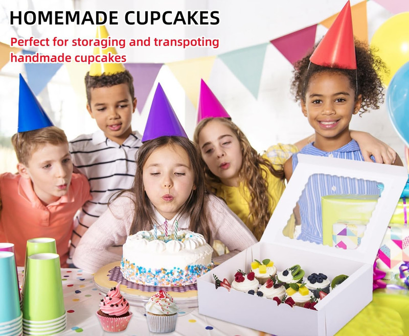 15-Set Cupcake Boxes Hold 12 Standard Cupcakes, Food Grade Cupcake Holders Baker gallery