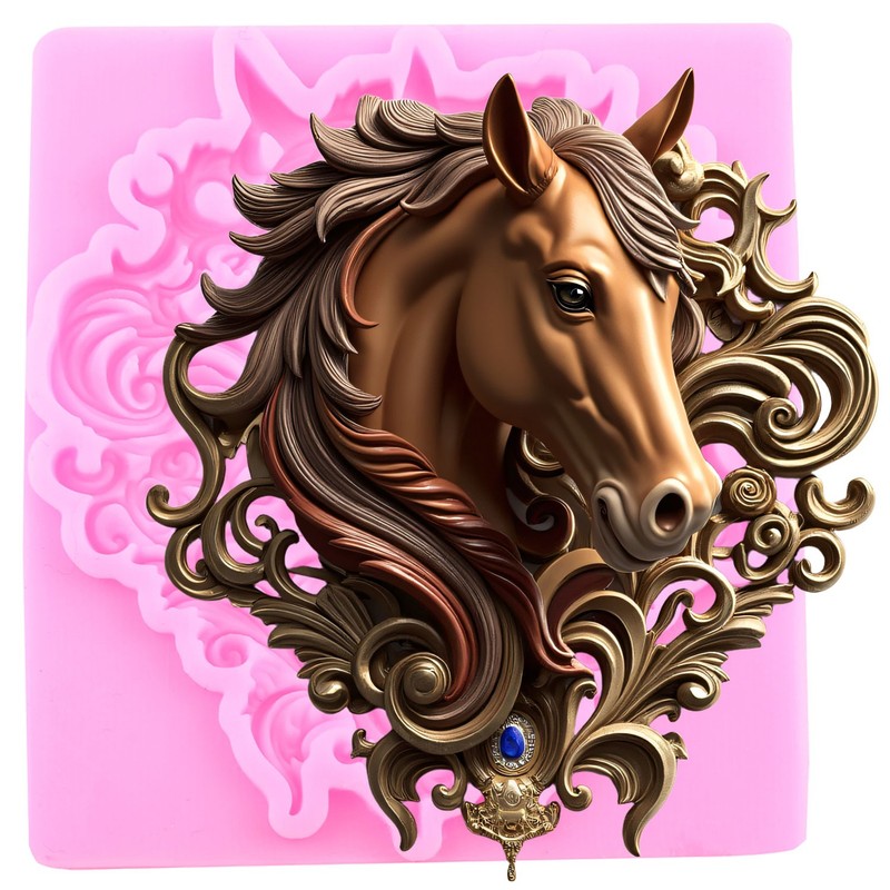 Horse Silicone Molds Horse Head Fondant Cake Decorating Cupcake Topper Chocolate