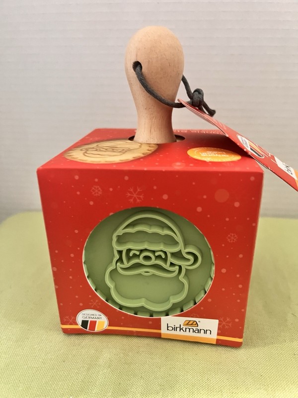 BIRKMANN German Wood Silicone CHRISTMAS COOKIE STAMPER Set Santa Tree Truck gallery