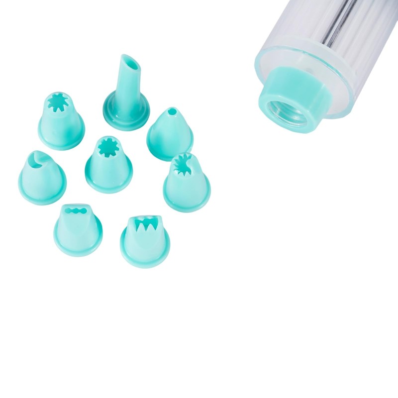 Cupcake Injector Decorating Set 9-Piece Stainless Steel Blue Icing Gun Tool gallery