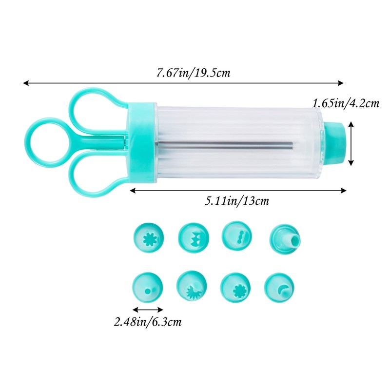 Cupcake Injector Decorating Set 9-Piece Stainless Steel Blue Icing Gun Tool gallery
