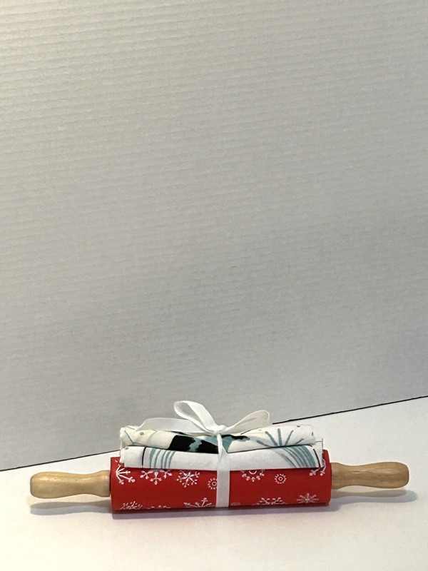 Hallmark Snowy Baking Set with Snowman Tea Towel and 12” Silicone Rolling Pin