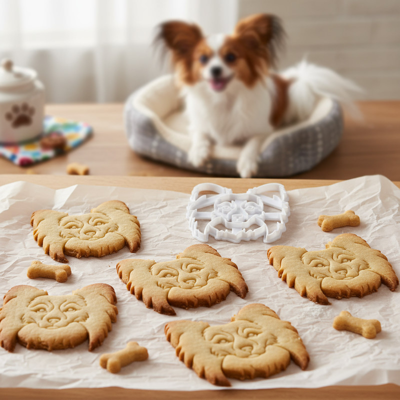 Papillon Face Cookie Cutter - Continental Toy Spaniel butterfly dog treats puppy gallery