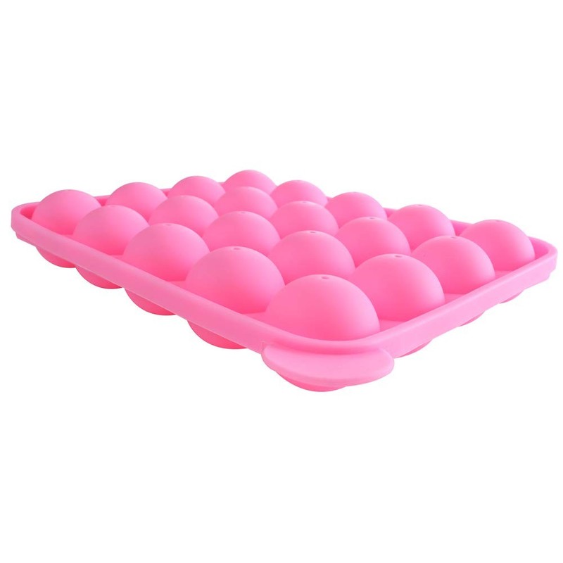 20 Cavity Silicone Cake Pop Mold Lollipop Baking Mold Tray with Sticks, Pink gallery