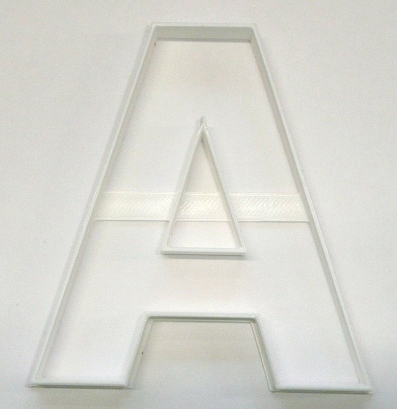LETTER A 4 INCH UPPERCASE CAPITAL BLOCK FONT COOKIE CUTTER USA PR4214