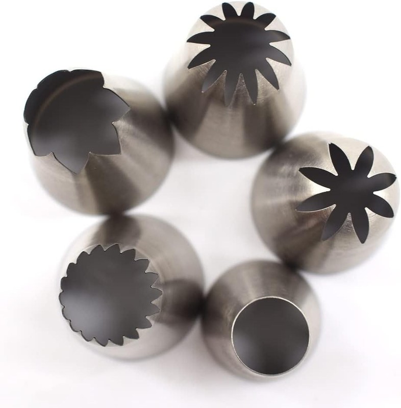 Piping tips large Cake Decorating tools, 5 pack Cake piping Nozzles Tips Kit ... gallery