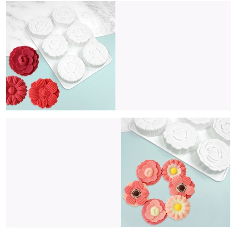 Candy Moulds Flower Shape Silicone Material for Kitchen Cake Fondant Chocolate gallery
