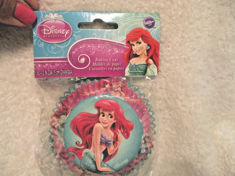 Disney~LITTLE MERMAID~Cupcake Liners~Baking Cups~NEW~Sealed~1 Pkg~50 ct. gallery