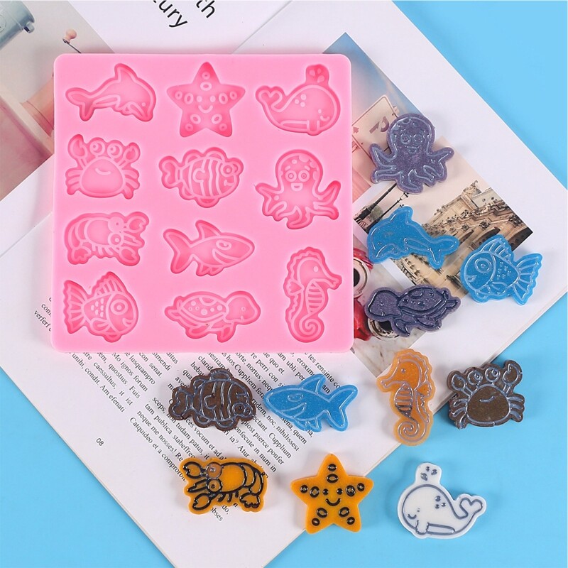 Seahorse Fish Sea for Turtle Shaped Candy Moulds Baking Fondant Chocolate M gallery