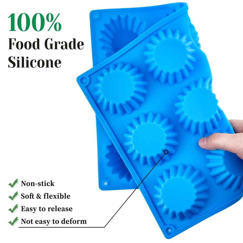 3 PCS Peanut Butter Cup Molds, 12 Cavity Non-stick Silicone Chocolate Candy M... gallery