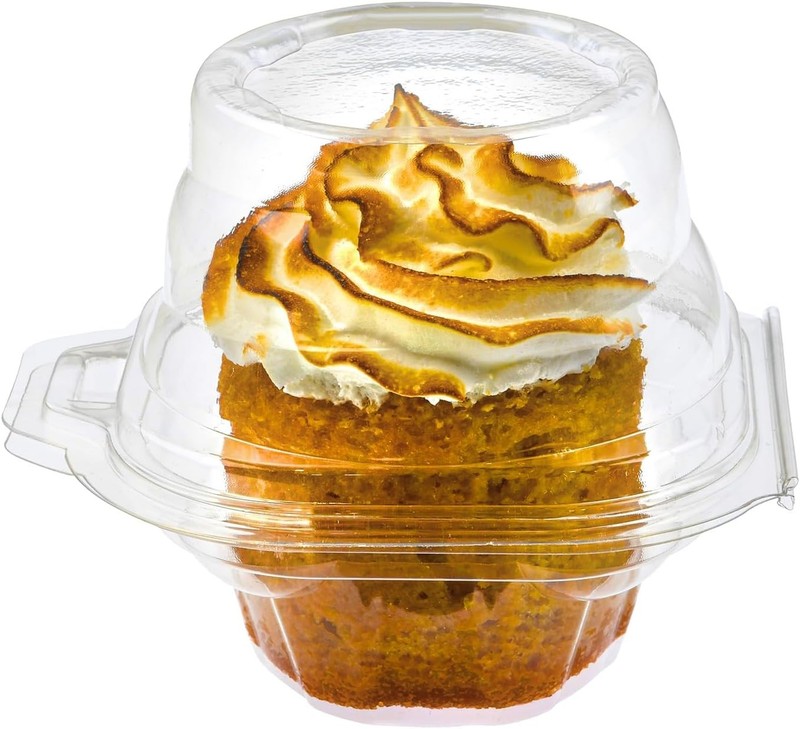Clear Stackable Cupcake Boxes Disposable Individual Cupcake Containers Airtig... gallery
