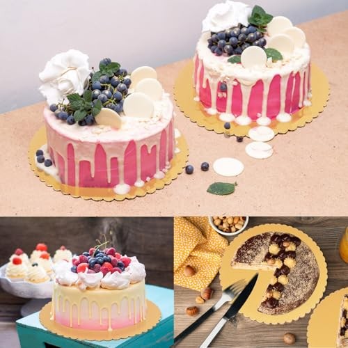 55 Pack 10 Inch Gold Cake Boards, Round Cake 55 Pack 10 Inch Gold Rounds gallery