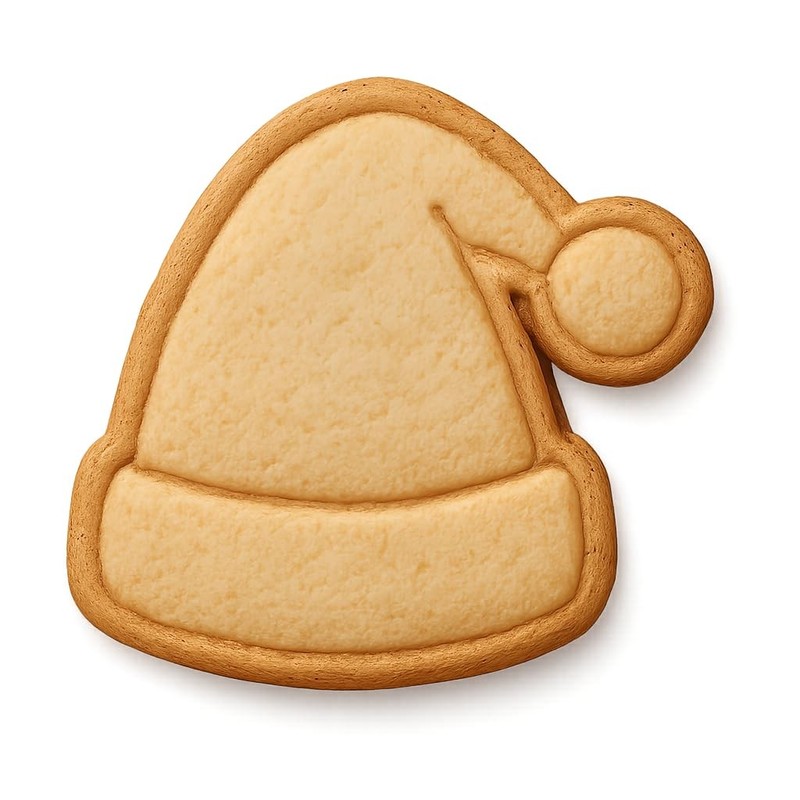 Santa Hat Cookie Cutter & Stamp, Fondant & Clay Cutter – 4×3.9″