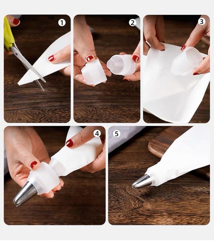 Piping Bags and Tips Set, 14Pcs Cake Decorating Kit with 16 inch Reusable Cot... gallery