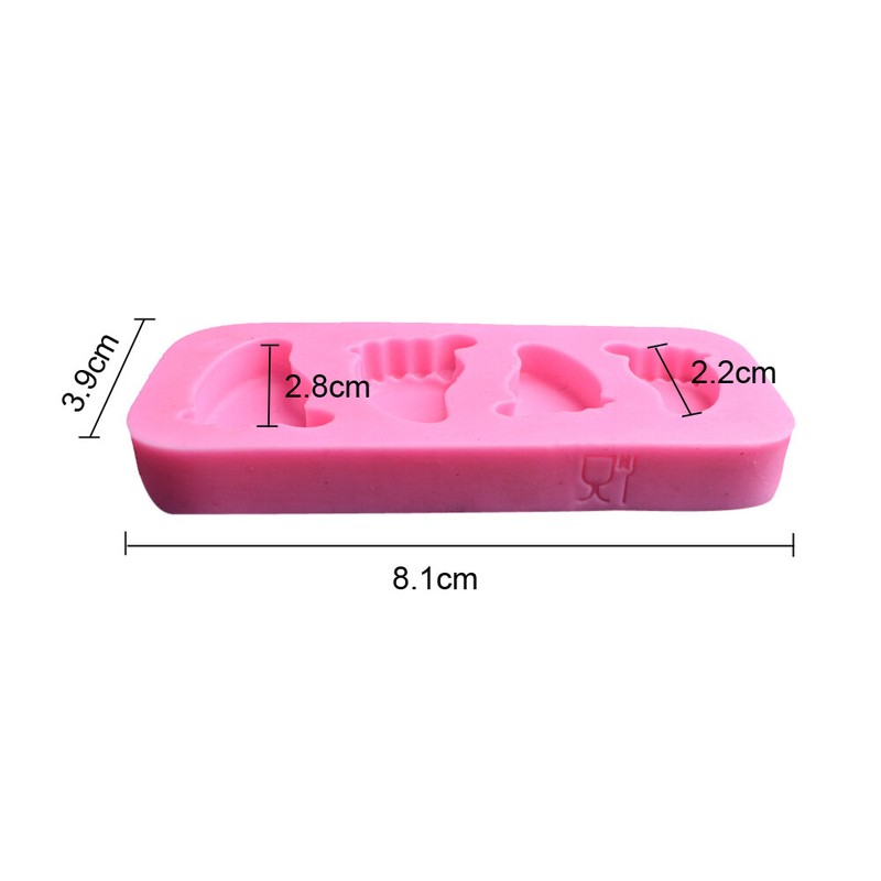 3D Baby Feet Mold Chocolate Fondant Cake Decorating Baking Tool Silicone Mould gallery