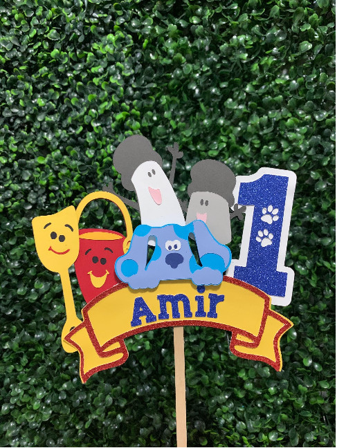 Blue Dog Cake Topper- Blue clues