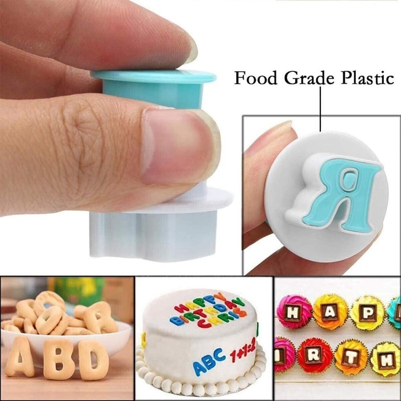 Alphabet Letter Molds Set - 36 Food Grade Cookie Cutters for Baking Fun gallery