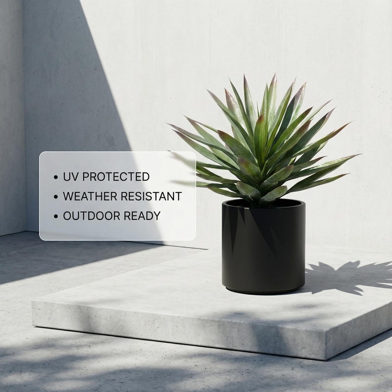 Saki Decor 2 Pcs Large Lifelike Artificial Agave Plants Uv Resistant Unpotted gallery