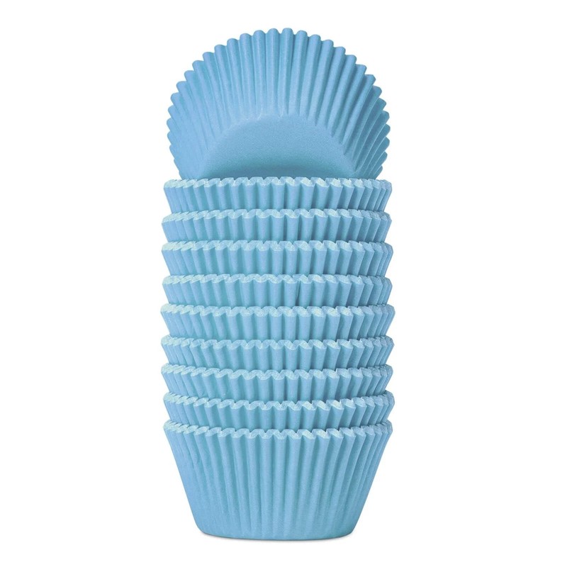 Cupcake Liners Light Blue Baking Cups Muffin Paper Standard 200 Pack