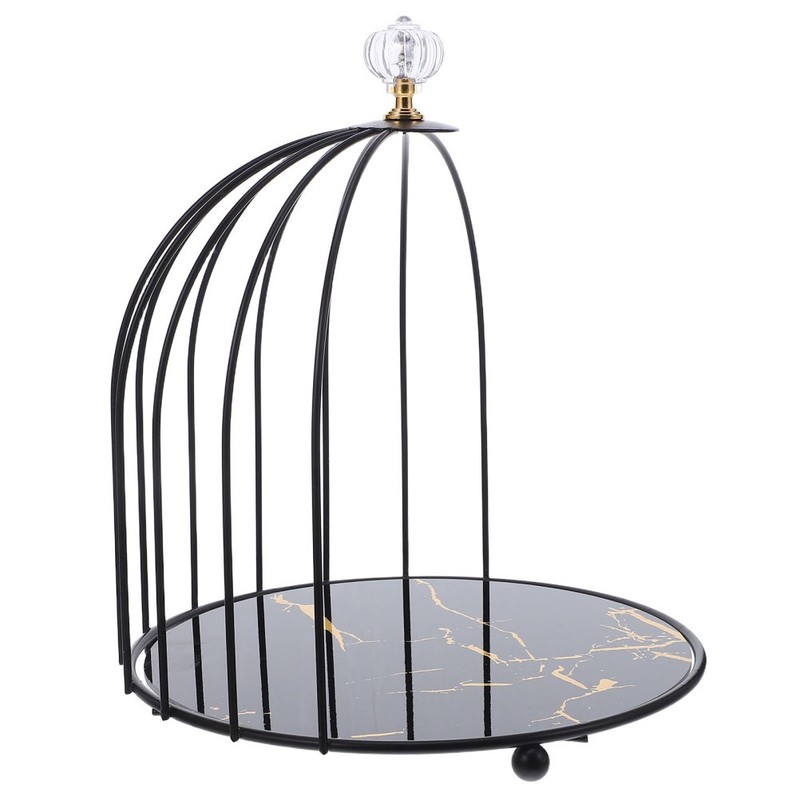 Multi Tier Black Metal Cake Display Stand Reusable Dessert and Fruit Rack gallery