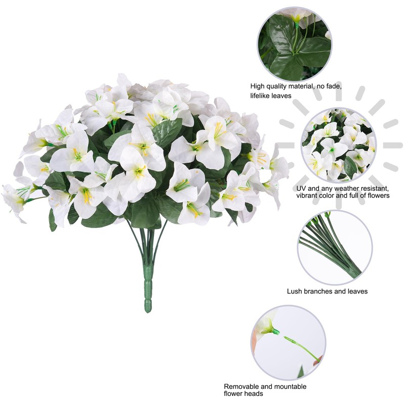 Ivydale Bougainvillea Artificial Flowers For Outdoors Spring Decor 4 Bundles gallery