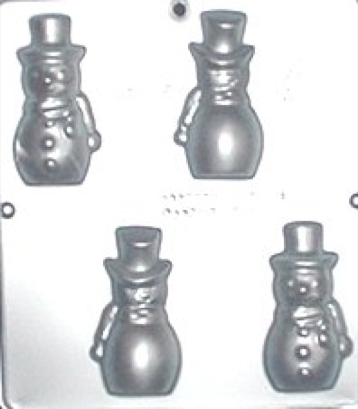Snowman 3 1/2" Chocolate Candy Mold Christmas 2103 Clear Plastic NEW gallery