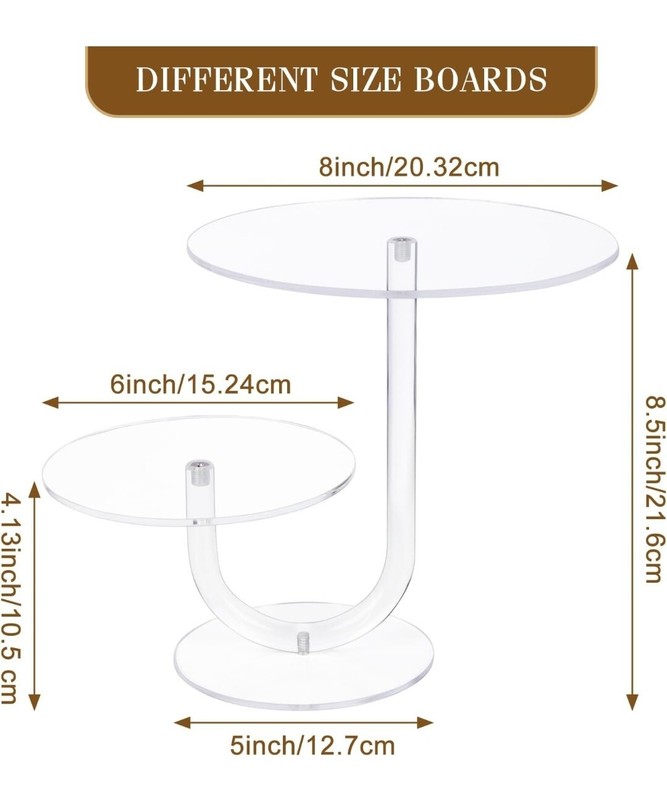 Cake Stand 2 Tier Stylish Clear Cake Tree Acrylic Cupcake Tower(M577) gallery