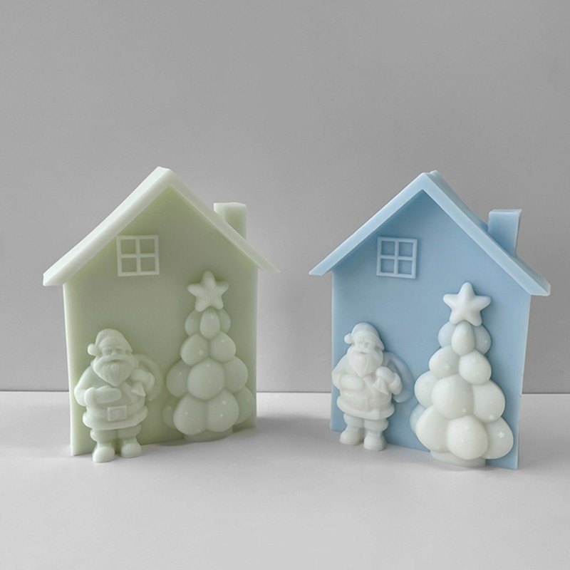 DIY Silicone Soap Mould Christmas House Shape Molds Hand-Making Accessory gallery