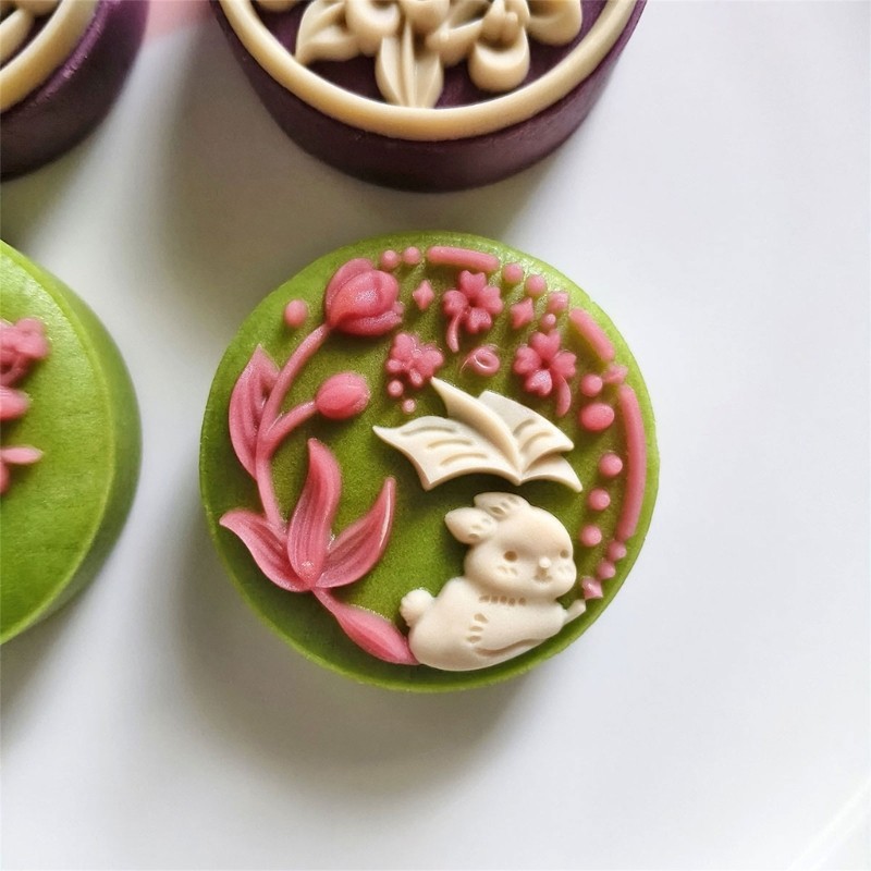 Efficient Flower Design Molds 75g Festival Cake Molds For Cookie And Mooncakes gallery