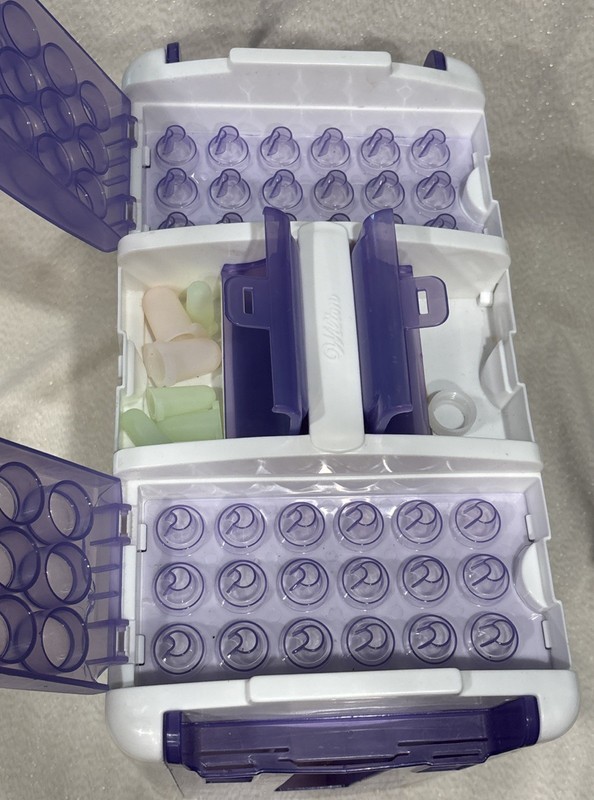 Wilton Ultimate Cake Decorating Set Tool Kit Caddy Storage w/ Accessories Purple gallery
