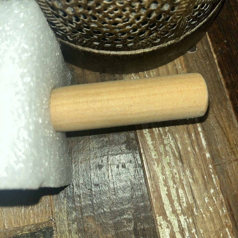 Primitive Ceramic Rolling Pin Burgundy Color Grateful with a Leaf 16 inch NEW gallery