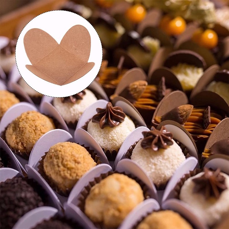 Chocolate Paper Candy Cups Truffle Wrappers Liners Muffin Tins Khaki 200 PCS gallery