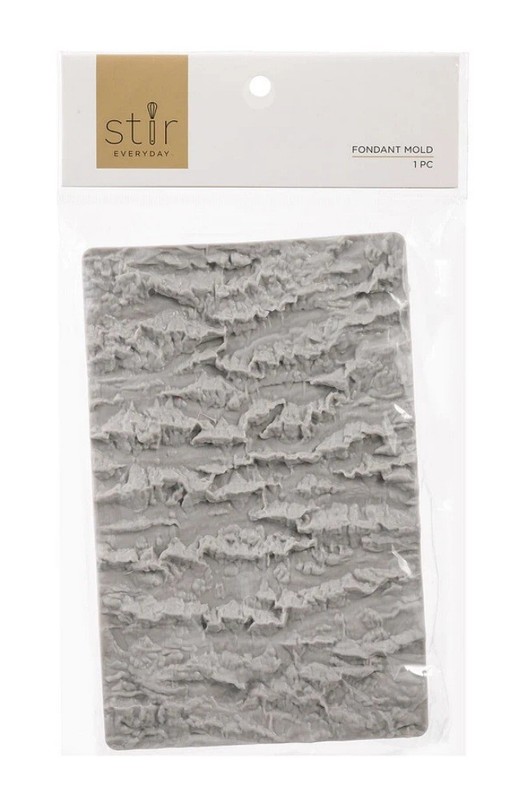 5″ x 8″ Bark Design Silicone Fondant Mold by STIR