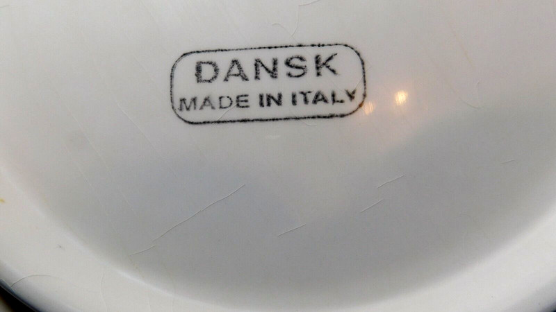 Dansk~Fall Harvest Fruits 12 5/8" x 1" Desert Cake Plate Made in Italy gallery