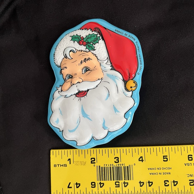 VTG 1999 Bakery Crafts Pop Tops 6” Santa 3D Face Cake Toppers NEW Fast Ship gallery