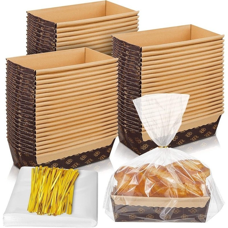 75 Disposable Baking Pans Bread Bags Ties Muffins Cakes Sourdough Pastries New gallery