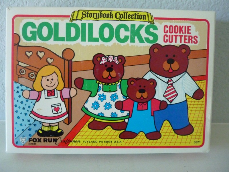 Vintage 1985 GOLDILOCKS Cookie Cutters Storybook Collection Set of (4) Fox Run