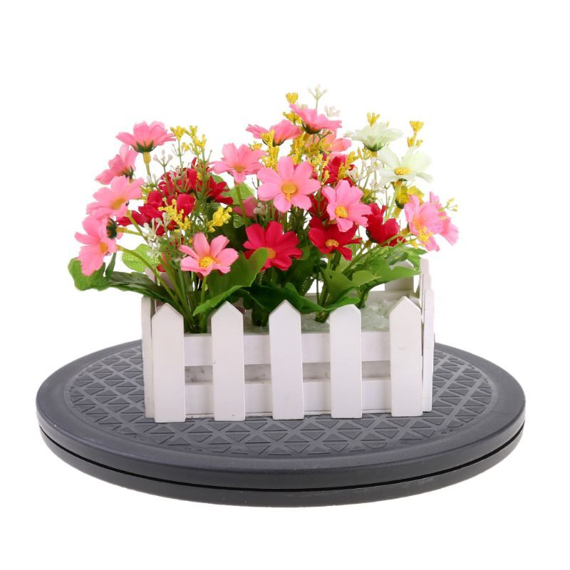 10" Round Bonsai Turntable Rotating Plate Wheel Revolving Home Kitchen Display gallery