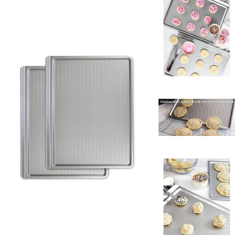 Usa Pan Bakeware Cookie Sheet Warp Resistant Nonstick Baking Pan Made In The