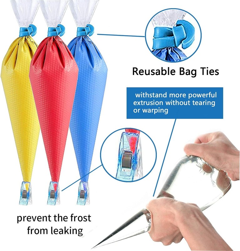 122Pcs 14 Inch Tipless Piping Bags Set Cake Cookie Icing Decor Tools gallery