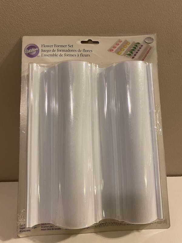 New Wilton Flower Former Fondant Icing Drying Plastic Trays Discontinued Sealed