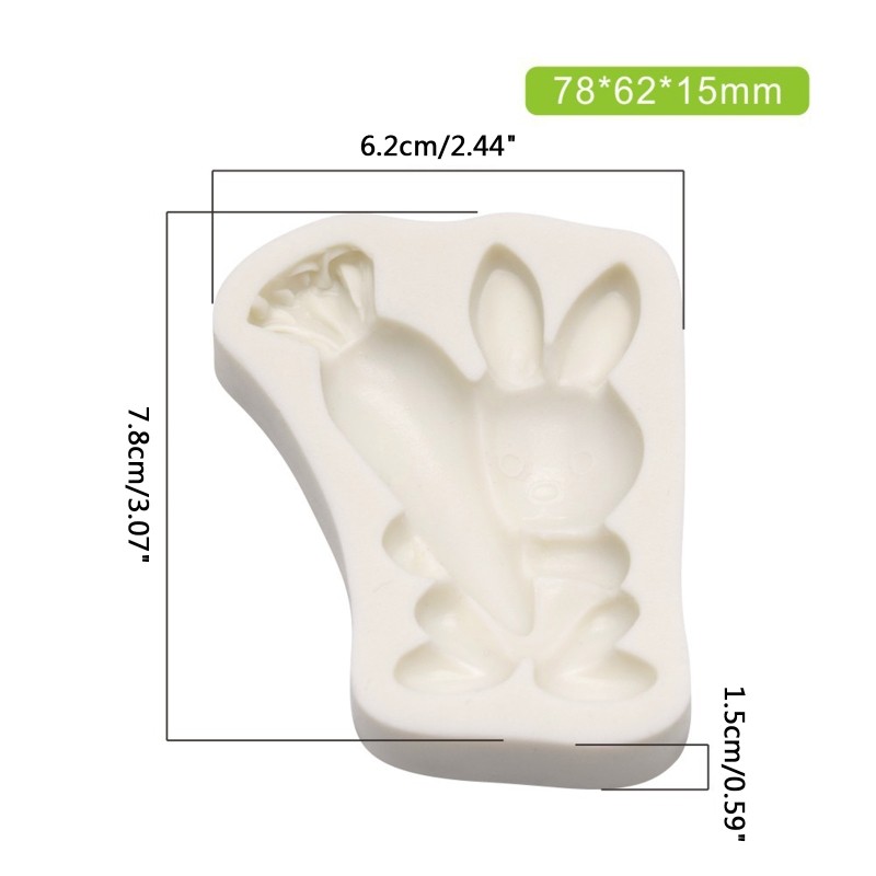 Rabbit Carrot Silicone Mold for Easter Decorations Corrosion Resistance gallery
