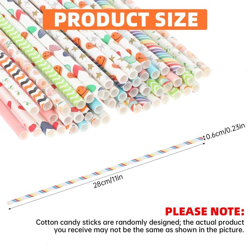 50 PCS Cotton Candy Cones 13.77 Inch inches x 0.24 gallery