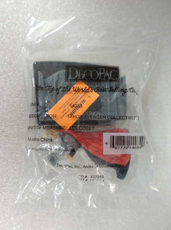 Deco Pac THOR – Marvel The Avengers – cake topper kit / NEW #14034