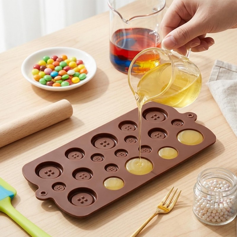2 PCS Button Silicone Chocolate Molds For Candy Dessert Pastry Making Tool gallery