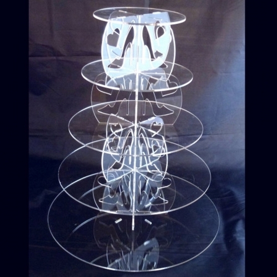 High Heels Shaped Design Clear Acrylic Multi Tier Cake Stands 3, 4, 5, 6, 7 Tier gallery