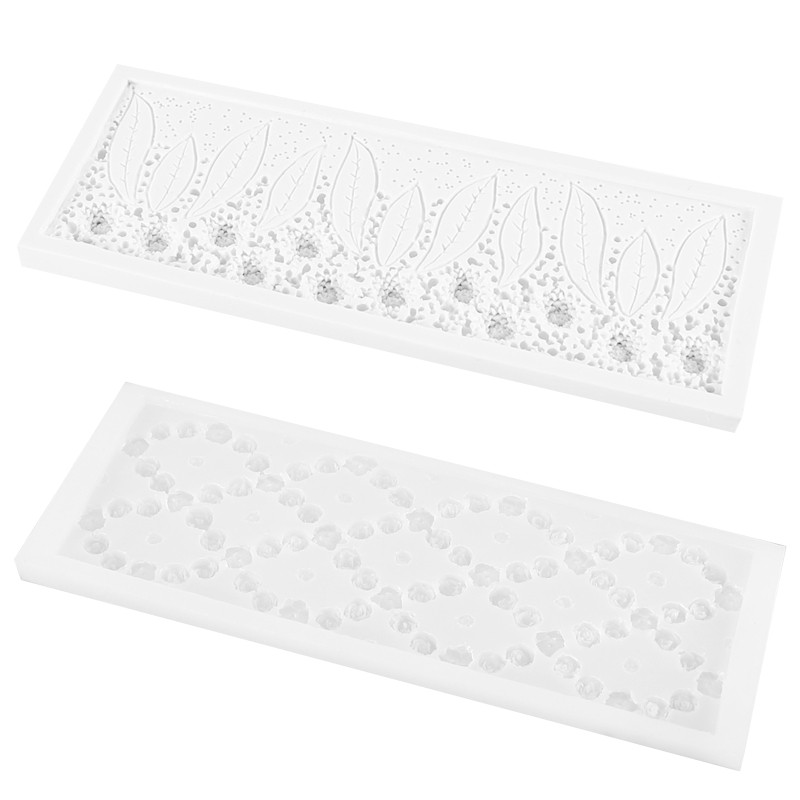 Little Rose & Leaves Mold Frame Cake Decorating Tools Pastry Baking Mold gallery